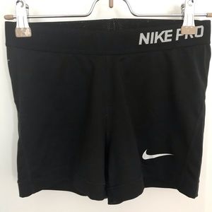 Nike pro black compression shorts size medium